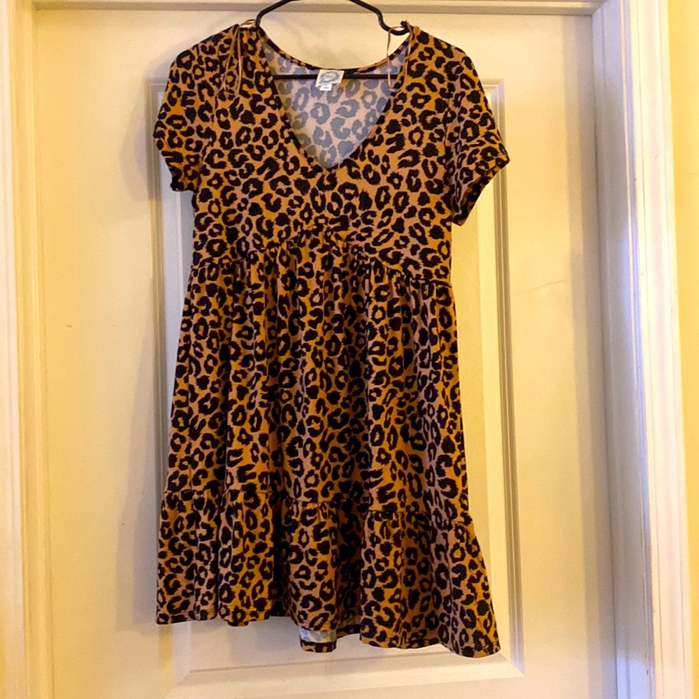 Womens Leopard Print Minidress